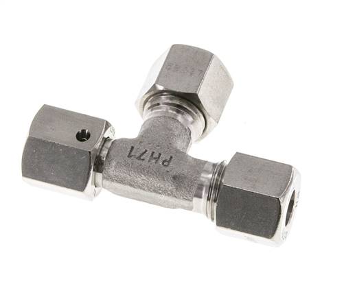 8L Stainless Steel Right Angle Tee Cutting Fitting with Swivel 315 bar FKM Adjustable ISO 8434-1