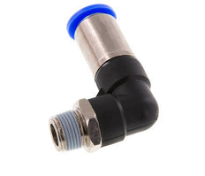 Push-In Fitting 12mm & R3/8'' Male Auto Shut-Off Elbow Brass/PBT 0-10bar (0-145psi)