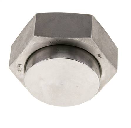 End Cap G2'' Stainless steel with External Hex 60° cone 75bar (1053.75psi) Hydraulic