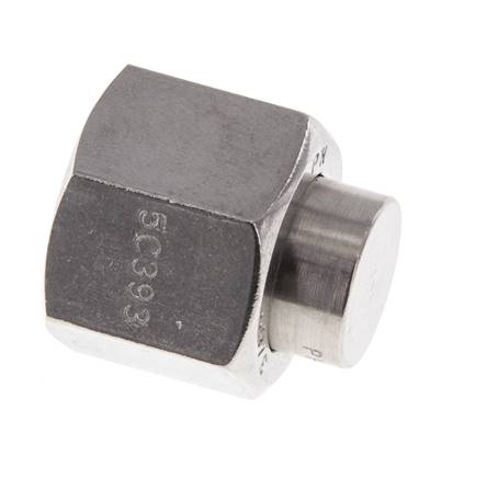 End Cap G3/8'' Stainless steel with External Hex 60° cone 425bar (5971.25psi) Hydraulic