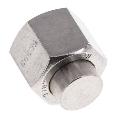 End Cap G3/8'' Stainless steel with External Hex 60° cone 425bar (5971.25psi) Hydraulic