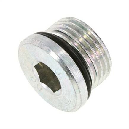Plug UNF 7/8''-14 Steel NBR with Internal Hex 630bar (8851.5psi)