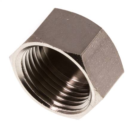 G 3/8'' Nickel plated Brass End cap 16 Bar [5 Pieces]