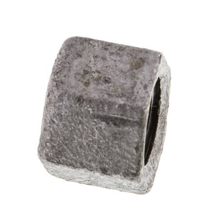 Rp 1/4'' Zinc plated Cast iron End cap 25 Bar [5 Pieces]