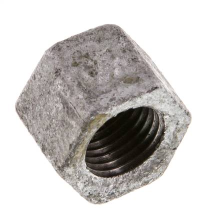 Rp 1/4'' Zinc plated Cast iron End cap 25 Bar [5 Pieces]