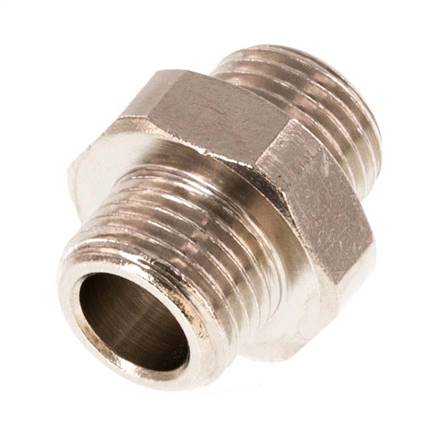 G 1/8'' Nickel plated Brass Double Nipple 16 Bar [5 Pieces]