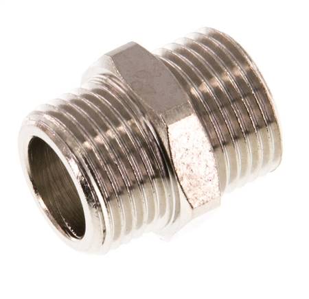 G 3/8'' Nickel plated Brass Double Nipple 16 Bar [5 Pieces]