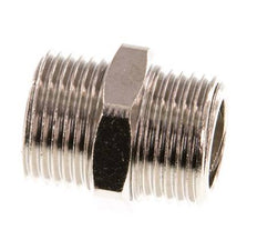G 3/8'' Nickel plated Brass Double Nipple 16 Bar [5 Pieces]