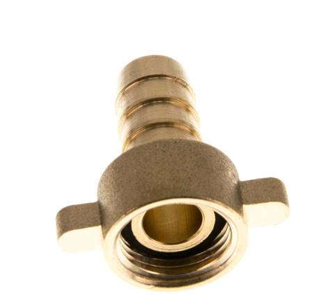 G 3/8'' x 10mm Brass Hose barb with NBR Seal and Wing Nut 16 Bar [2 Pieces]
