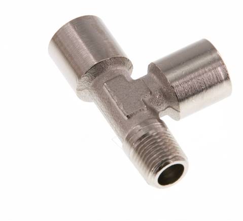 R 1/8'' x G 1/8'' M/F Nickel plated Brass Tee 16 Bar [2 Pieces]