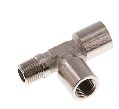 R 1/8'' x G 1/8'' M/F Nickel plated Brass Tee 16 Bar [2 Pieces]