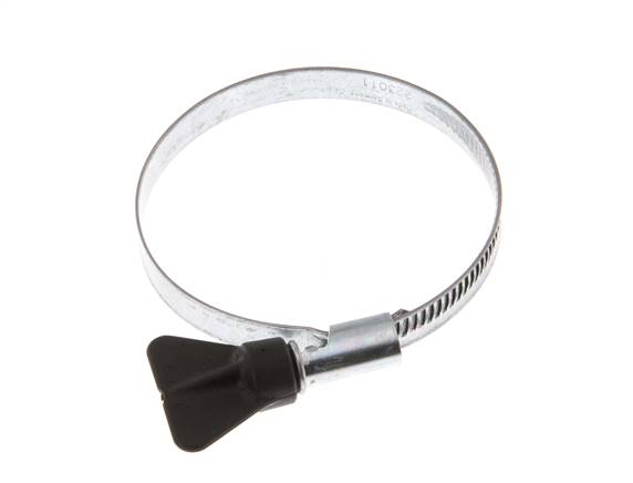 50 - 70 mm Hose Clamp with a Galvanised Steel 9 mm band With Butterfly Handle - Norma [5 Pieces]