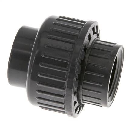 PVC Union Fitting Female Socket 20mm x Female Rp 1/2'' FKM