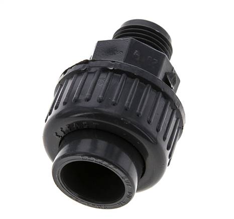 PVC Union Fitting Female Socket 20mm x Male R 1/2'' EPDM