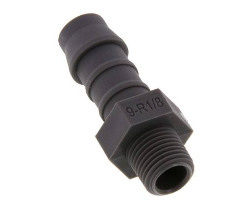 R 1/8'' Male x 9mm PA 6 Hose barb 10 Bar [10 Pieces]