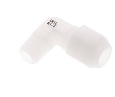 8x10mm & R1/4'' PVDF Elbow Hose Fitting with Male Threads 10bar/145psi