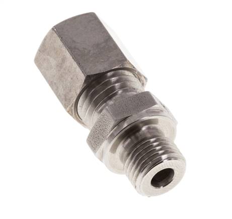 M10x1 Macho x 6L Racor de compresión recto de acero inoxidable 315 Bar DIN 2353