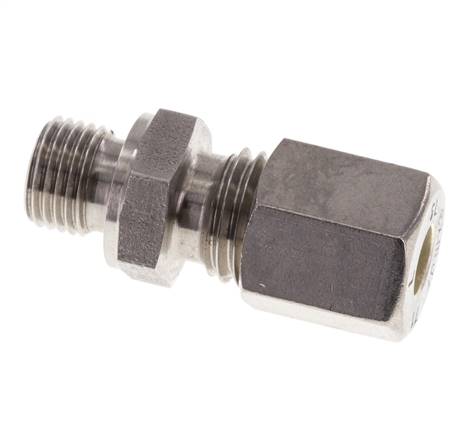M10x1 Macho x 6L Racor de compresión recto de acero inoxidable 315 Bar DIN 2353
