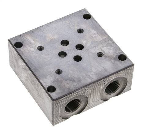 Placa base NG6 (D03) 1 posición sin válvula de alivio de presión 315bar