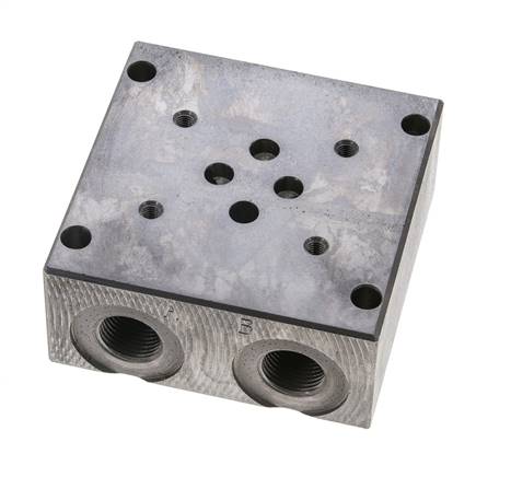 Placa base NG6 (D03) 1 posición sin válvula de alivio de presión 315bar