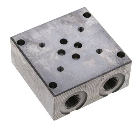 Placa base NG6 (D03) 1 posición sin válvula de alivio de presión 315bar