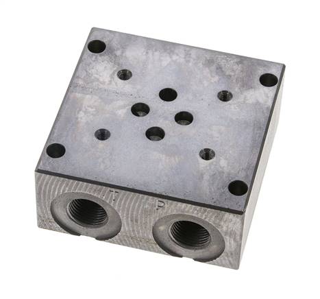 Placa base NG6 (D03) 1 posición sin válvula de alivio de presión 315bar