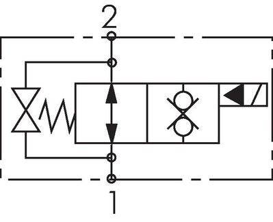 Electroválvula hidráulica de 2/2 vías G3/4'' NA bidireccional 250bar 12VDC