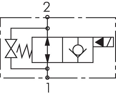 Electroválvula hidráulica de 2/2 vías G3/8'' NA unidireccional 350bar 12VDC