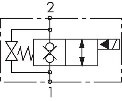 Electroválvula hidráulica de 2/2 vías G1/2'' NC bidireccional 350bar 24VDC