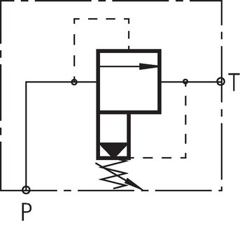 Válvula de alivio de presión hidráulica en línea G1/2'' 10-210bar 150l/min