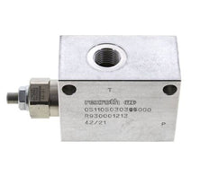 Válvula de alivio de presión hidráulica en línea G1/2'' 35-350bar 150l/min