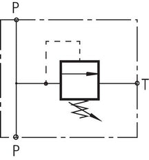 Válvula de alivio de presión hidráulica en línea G1/4'' 1-400bar 50l/min - Rexroth