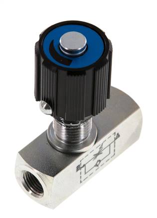 Válvula de estrangulación con antirretorno hidráulica G1/8'' 350bar máx. 20l/min