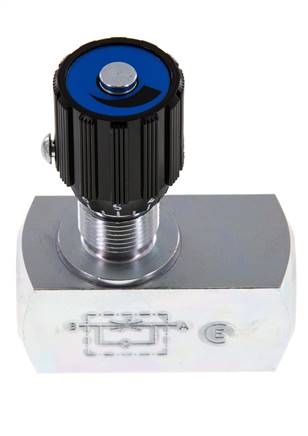 Válvula de estrangulación con antirretorno hidráulica G3/8'' 350bar máx. 60l/min