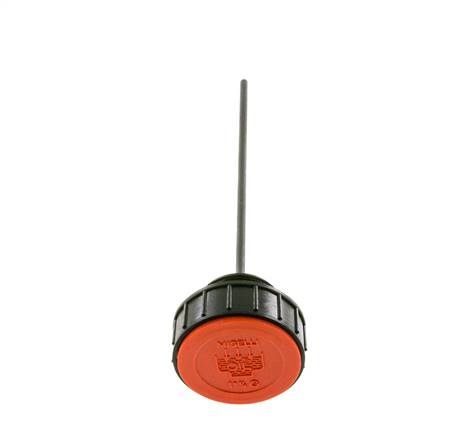 Tapón de llenado y respiradero de plástico G1-1/2'' con filtro de aire y varilla de nivel