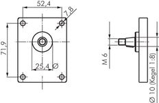 Bomba de engranajes hidráulica 5,8cm³ 200bar brida Plessey tamaño 1