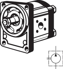 Bomba de engranajes hidráulica 4cm³ 250bar brida Bosch tamaño 2 - Rexroth