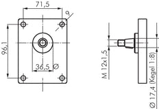 Bomba de engranajes hidráulica 19cm³ 210bar brida Plessey tamaño 2 - Rexroth