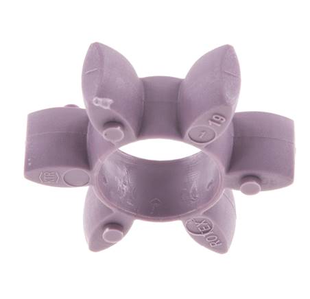 Corona dentada para acoplamiento de garras ROTEX tamaño 19 98 Shore A violeta - KTR