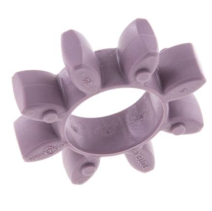 Corona dentada para acoplamiento de garras ROTEX tamaño 24 98 Shore A violeta - KTR