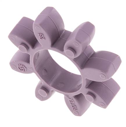 Corona dentada para acoplamiento de garras ROTEX tamaño 28 98 Shore A violeta - KTR