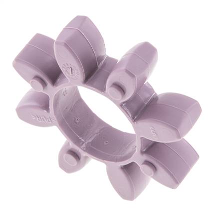 Corona dentada para acoplamiento de garras ROTEX tamaño 38 98 Shore A violeta - KTR