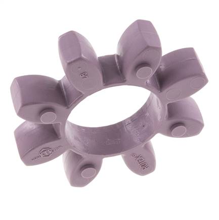 Corona dentada para acoplamiento de garras ROTEX tamaño 48 98 Shore A violeta - KTR