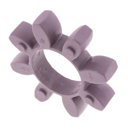Corona dentada para acoplamiento de garras ROTEX tamaño 48 98 Shore A violeta - KTR