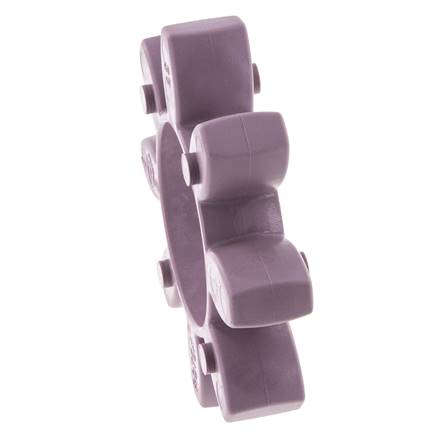 Corona dentada para acoplamiento de garras ROTEX tamaño 65 98 Shore A violeta - KTR