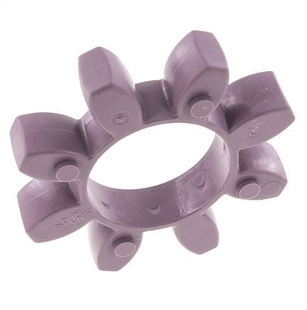 Corona dentada para acoplamiento de garras ROTEX tamaño 65 98 Shore A violeta - KTR
