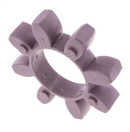 Corona dentada para acoplamiento de garras ROTEX tamaño 65 98 Shore A violeta - KTR