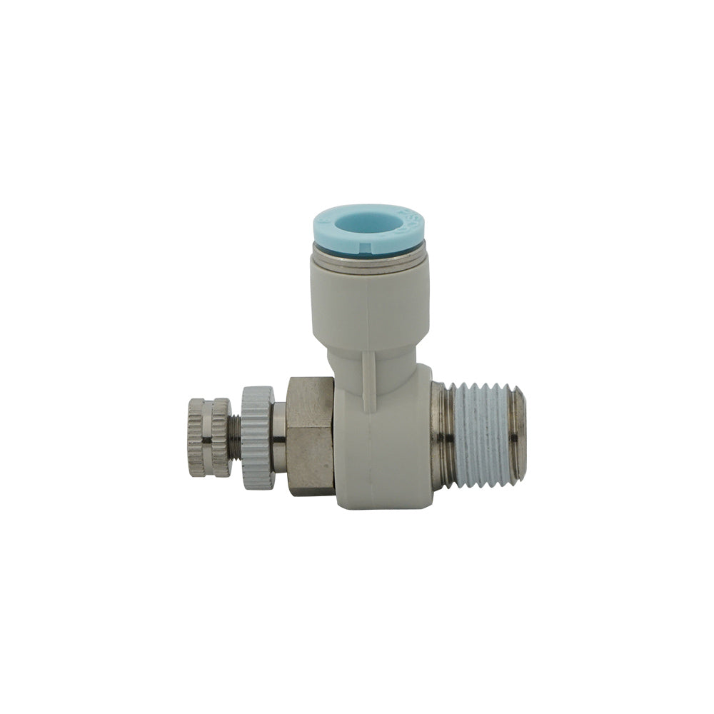 8mm - R1/8" Elbow Clean-Room Package Pneumatic Needle Valve