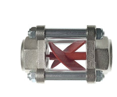 G1 1/4'' indicador de caudal de latón con rodete 9-55 l/min 15 bar
