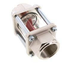 G1 1/4'' indicador de caudal de latón con rodete 9-55 l/min 15 bar